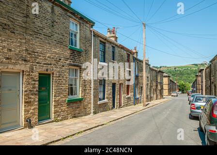 Saltaire ist ein viktorianisches Modelldorf im City of Bradford Metropolitan District, West Yorkshire, England Stockfoto