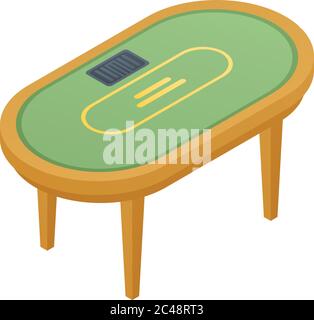 Casino Spiel Tisch Symbol, isometrischen Stil Stock Vektor