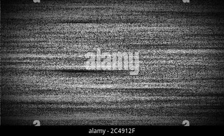 TV-Bildschirmrauschen - schwarz und weiß - Störungen des Fernsehens Stockfoto