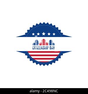 Happy Staatsbürgerschaft design Vector. Staatsbürgerschaft Tag usa Nationalfeiertag Vektor Bild Stock Vektor