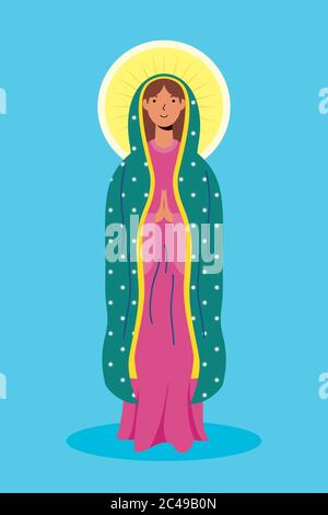 Annahme der schönen mary Jungfrau Vektor-Illustration Design Stock Vektor