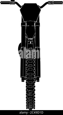 Motorrad Silhouette Vektor auf weißem Hintergrund Stock Vektor