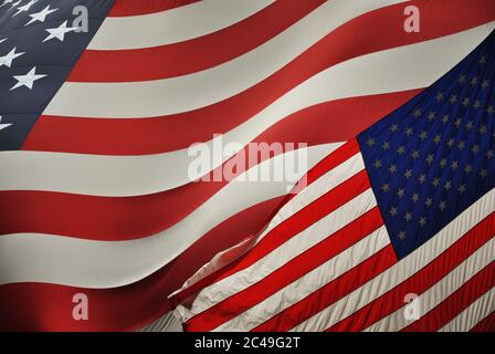 USA Flagge - Wall Street Stockfoto