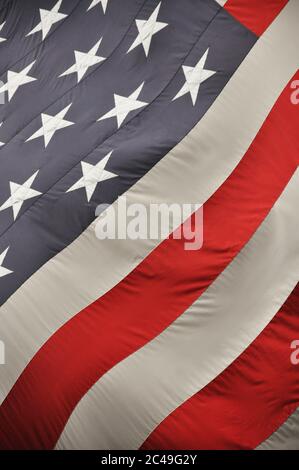 USA Flagge - Wall Street Stockfoto