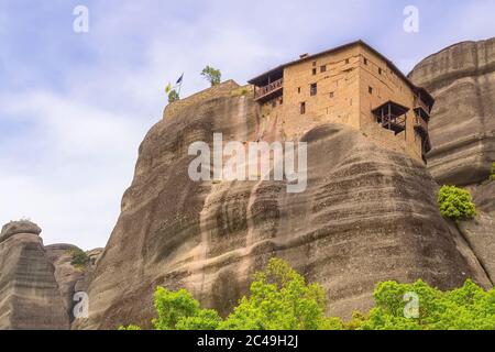 Das Heilige Kloster von St. Nicholas Anapausas in Meteora, Kalambaka, Griechenland Stockfoto