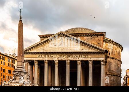 Pantheon - ehemalige römische Kirche in Rom, Italien. Stockfoto