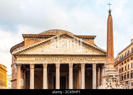 Pantheon - ehemalige römische Kirche in Rom, Italien. Stockfoto