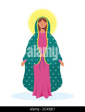 Annahme der schönen mary Jungfrau Vektor-Illustration Design Stock Vektor