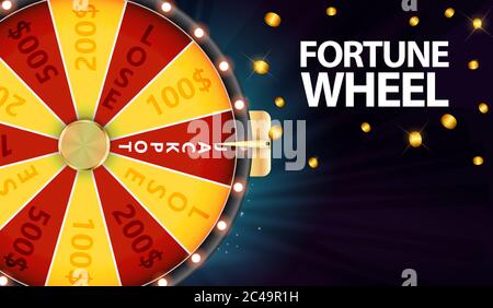 Wheel of Fortune, Glück Symbol mit Platz für Text. Vector Illustration Stock Vektor