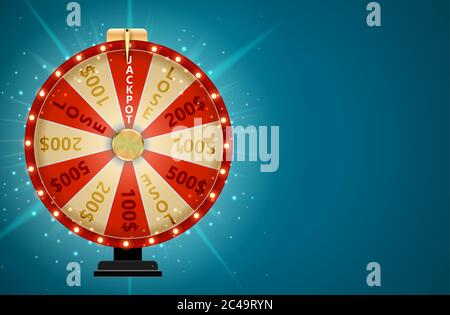 Wheel of Fortune, Glück Symbol mit Platz für Text. Vector Illustration Stock Vektor