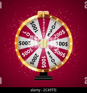 Wheel of Fortune, Glück Symbol mit Platz für Text. Vector Illustration Stock Vektor