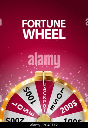 Wheel of Fortune, Glück Symbol mit Platz für Text. Vector Illustration Stock Vektor