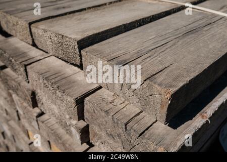 Bau Holzbretter, Holzbretter Stockfoto
