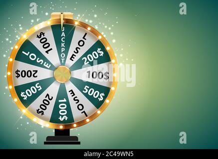 Wheel of Fortune, Glück Symbol mit Platz für Text. Vector Illustration Stock Vektor