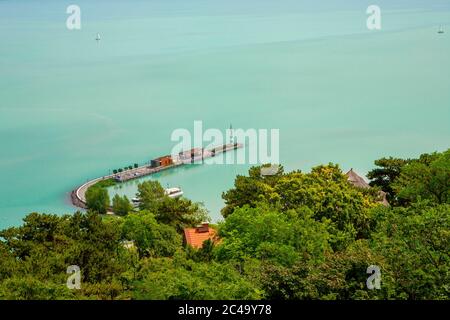 Tihany Hafen am Plattensee in Ungarn Stockfoto