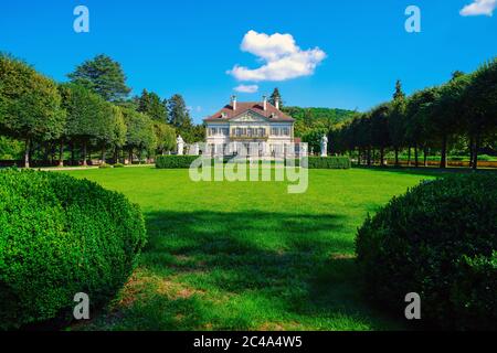 Villa Wenkenhof in Wenk Park, Riehen Dorf, Basel, Schweiz. Stockfoto