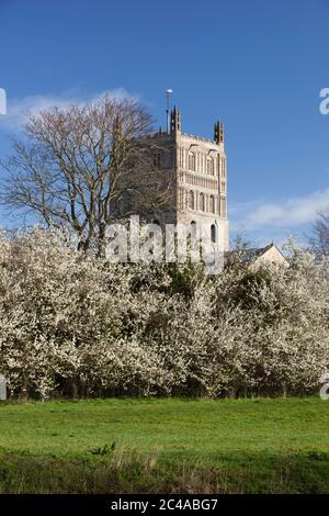 Abbey Church of St Mary the Virgin (Tewkesbury Abbey), Tewkesbury, Gloucestershire, England, Vereinigtes Königreich, Europa Stockfoto