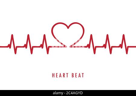 Medizin heartbeat Flachbild Linien elektrokardiogramm Vektor-illustration EPS 10. Stock Vektor