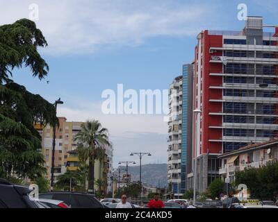 Albanische Traditionen und schöne Architektur können Sie in Elbasan sehen. Schöner Ort, um während der Ferien zu besuchen Stockfoto