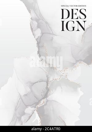 Vektor speichern Sie die Datumskarte in pastellgrau Marmor Spritzer, weich zart Grunge Aquarell Hochzeit Textur Hintergrund. Moderne Textur, Party-Design, holi Stock Vektor