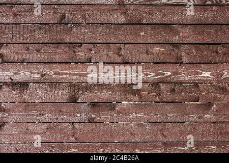 Eine braune alte bemalte Holzplanken Textur Stockfoto