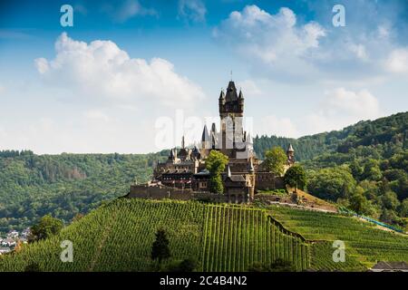 Reichsburg, Cochem an der Mosel, Rheinland-Pfalz, Deutschland Stockfoto