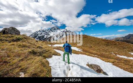 Wanderer auf dem Routeburn Track, Mount Aspiring National Park, Westland District, Westküste, South Island Stockfoto