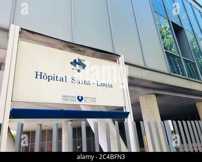 Saint-Louis Krankenhaus im 10. Bezirk von Paris Stockfoto