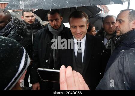 Der französische Präsident emmanuel macron Stockfoto