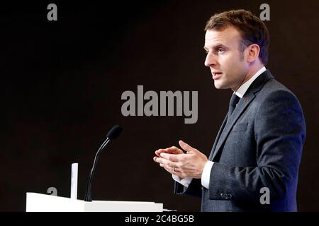 Der französische Präsident emmanuel macron Stockfoto