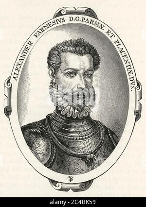 ALEXANDER FARNESE, Herzog von Palma (1545-1592) italienischer Adliger und Condottiero Stockfoto