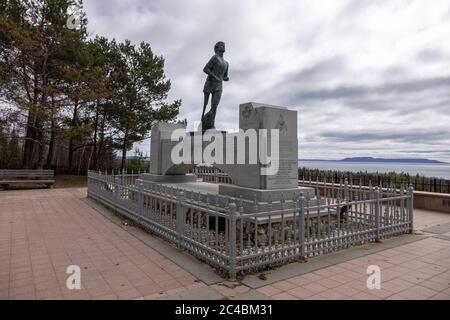 Das Terry Fox Memorial Auf Dem Trans Canada Highway In Thunder Bay Ontario Canada Stockfoto