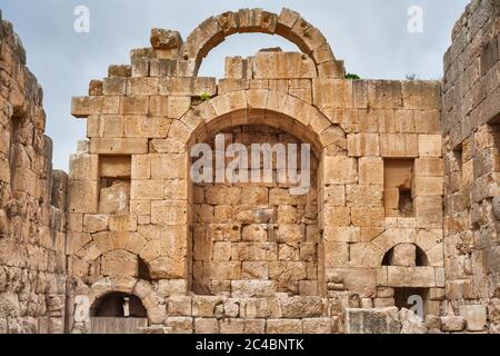 Artemis Tempel, 2. Jahrhundert n. Chr., Antike Stadt Jerash, Gerasa, Jordanien Stockfoto