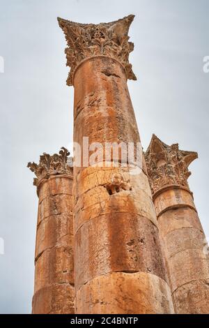 Artemis Tempel, 2. Jahrhundert n. Chr., Antike Stadt Jerash, Gerasa, Jordanien Stockfoto