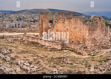 Artemis Tempel, 2. Jahrhundert n. Chr., Antike Stadt Jerash, Gerasa, Jordanien Stockfoto