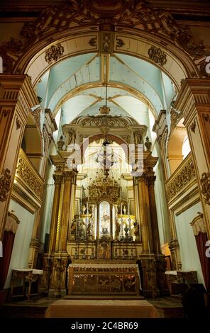 Innenraum der Kathedrale Nosso Senhor do Bonfim, Salvador, Bahia, Brasilien Stockfoto