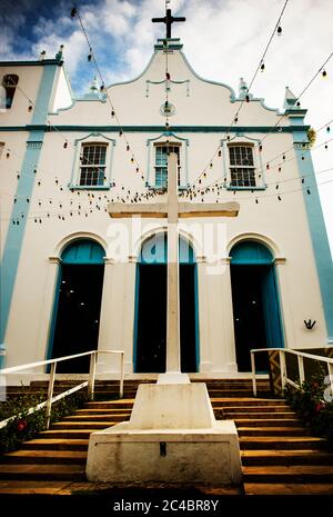 Kathedrale von Igreja Da Nossa Senhora Da Luz in morro de sao paulo, Bahia, Brasilien Stockfoto