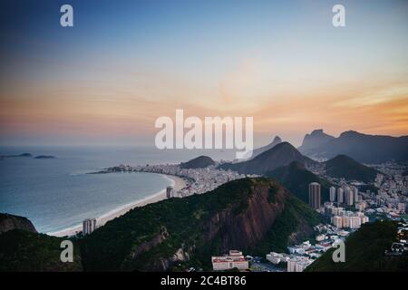 Blick auf Rio De Janeiro vom Zuckerhut, Brasilien Stockfoto