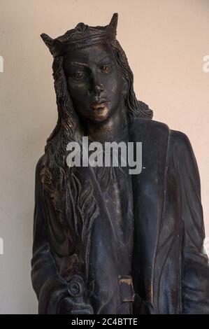 Die heilige Katharina von Alexandria, die schutzpatronin der Eisenbahnarbeiter. Bratislava Transport Museum. Bratislava, Slowakei. 2020/6/12. Stockfoto