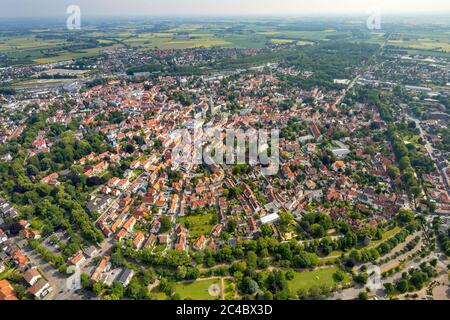 Blick in die Innenstadt von Süden, 06.07.2019, Luftaufnahme, Deutschland, Nordrhein-Westfalen, Soest Stockfoto