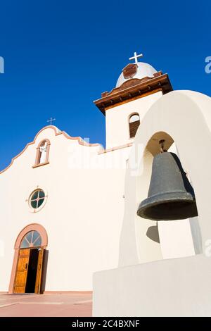 Ysleta Mission auf dem Tigua Indianerreservat, El Paso, Texas, USA Stockfoto