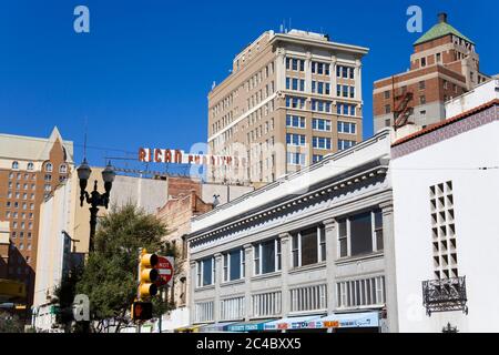 San Antonio Street, El Paso, Texas, USA Stockfoto