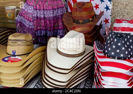 Cowboy-Hüte, Stockyards District, Fort Worth, Texas, USA Stockfoto
