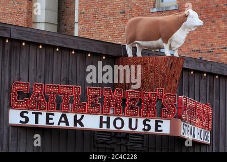 Restaurant, Stockyards District, Fort Worth, Texas, USA Stockfoto