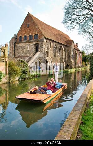 Bootsfahrt, Tour, River Stour, Canterbury, Kent, England, Stockfoto