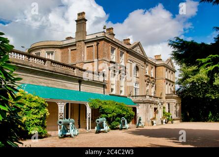 Quex House, Quex Park, Birchington, Thanet, Kent, England. Museum, Gärten und Hochzeitslocation Stockfoto