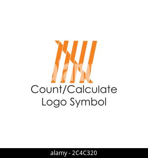 Count Stripes Symbol Logo Vektor Stock Vektor