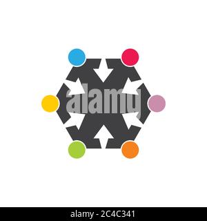 Menschen Kind halten Hand Kreis Logo Vektor Stock Vektor