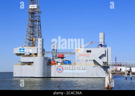 Ocean Star Offshore-Energiezentrale, Galveston, Texas, USA Stockfoto