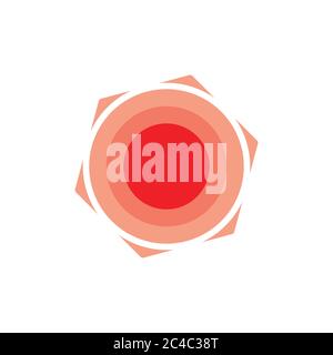 Einfacher gradient Sonne Licht geometrische Logo Vektor Stock Vektor